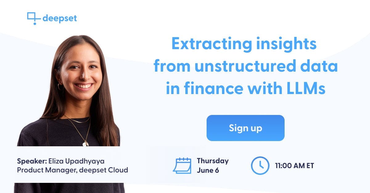 Webinar - Extracting insights from unstructured data in finance with LLMs